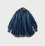 Komugi Denim Shawl Collar Blouse Distressed