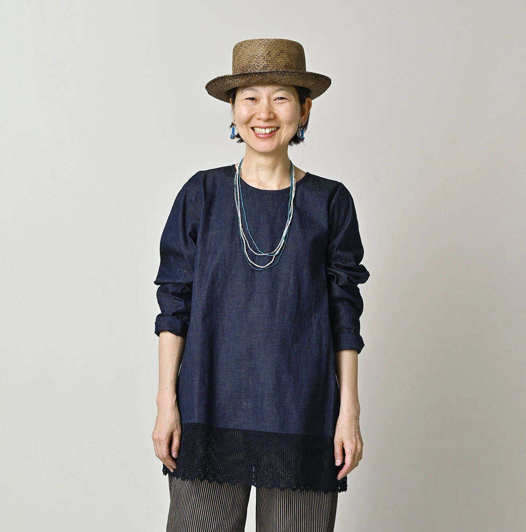 Komugi Denim Lace x Blouse Nou