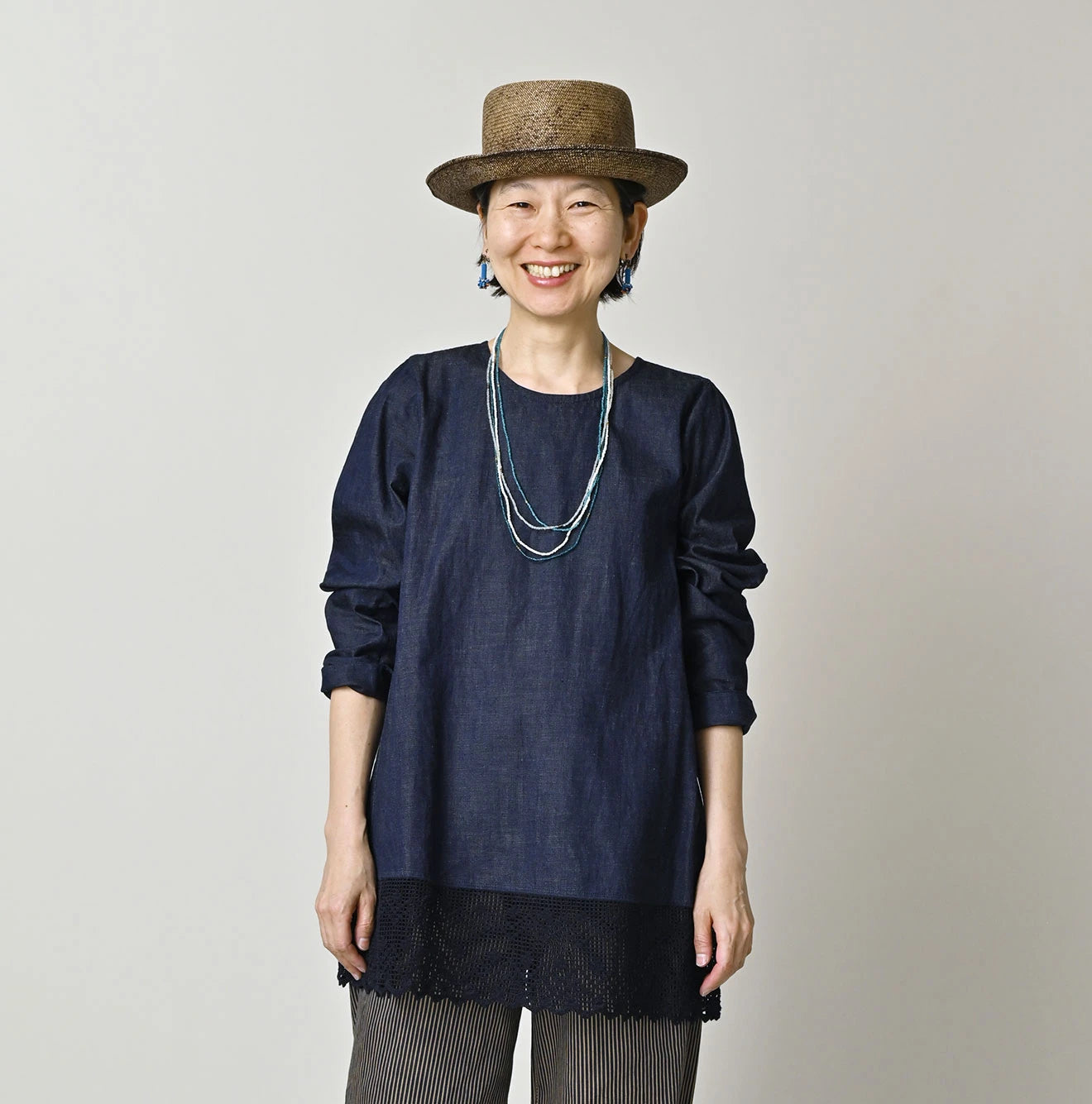 Komugi Denim Lace x Blouse Nou