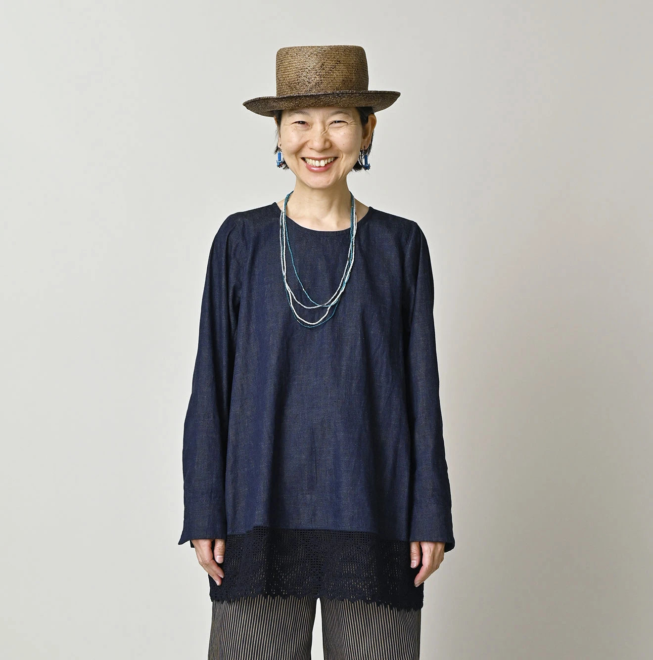 Komugi Denim Lace x Blouse Nou