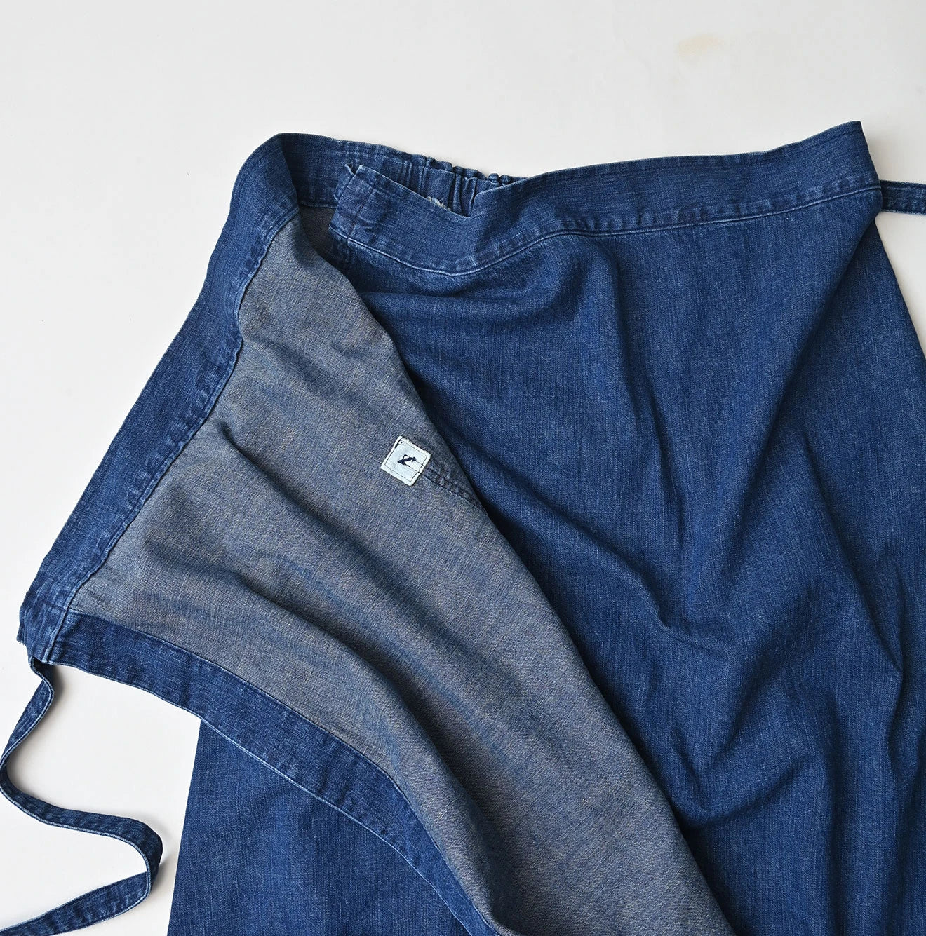 Komugi Denim Lace x Wrap Skirt Distressed