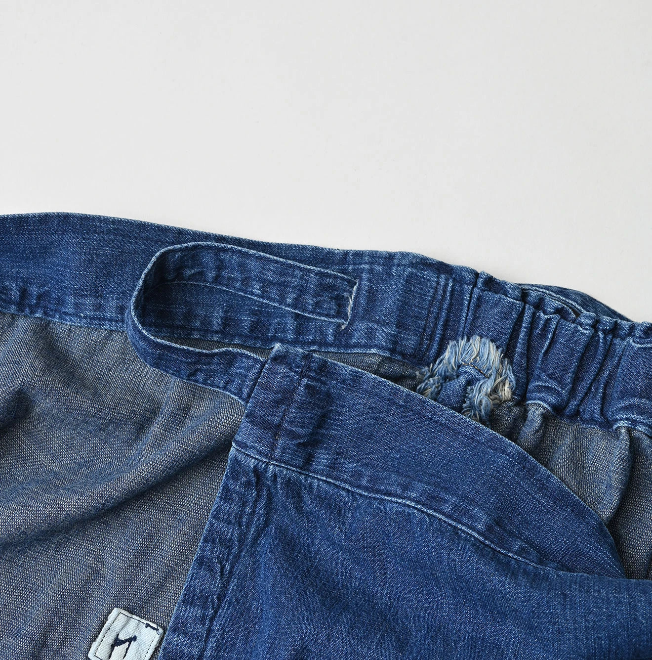Komugi Denim Lace x Wrap Skirt Distressed
