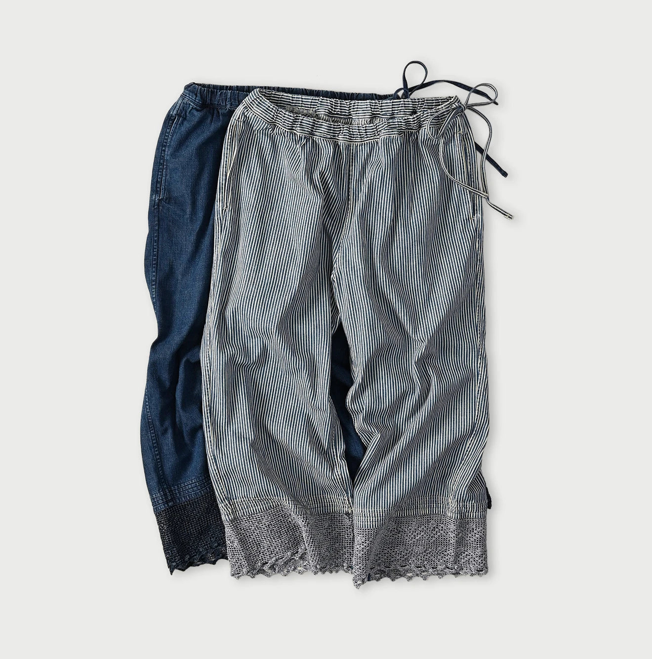 Komugi Denim Lace x Petit Pants Distressed
