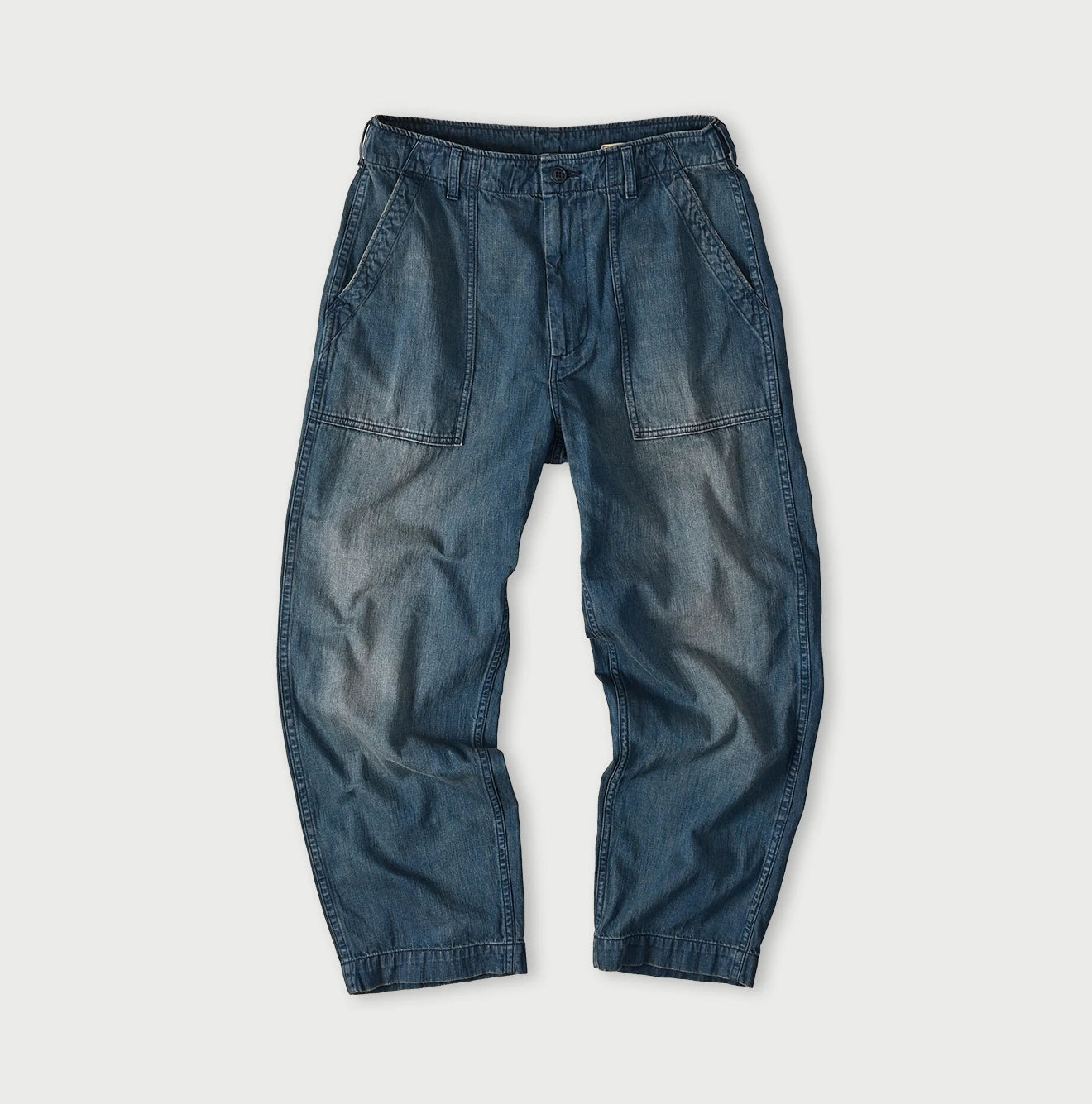 Light Mon Brown Denim 908 Baker Pants Distressed