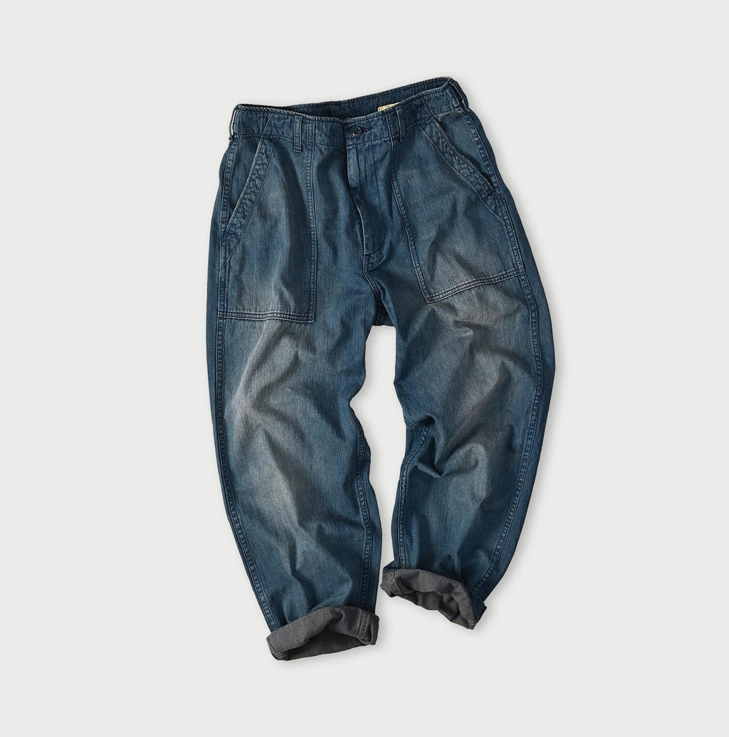 Light Mon Brown Denim 908 Baker Pants Distressed