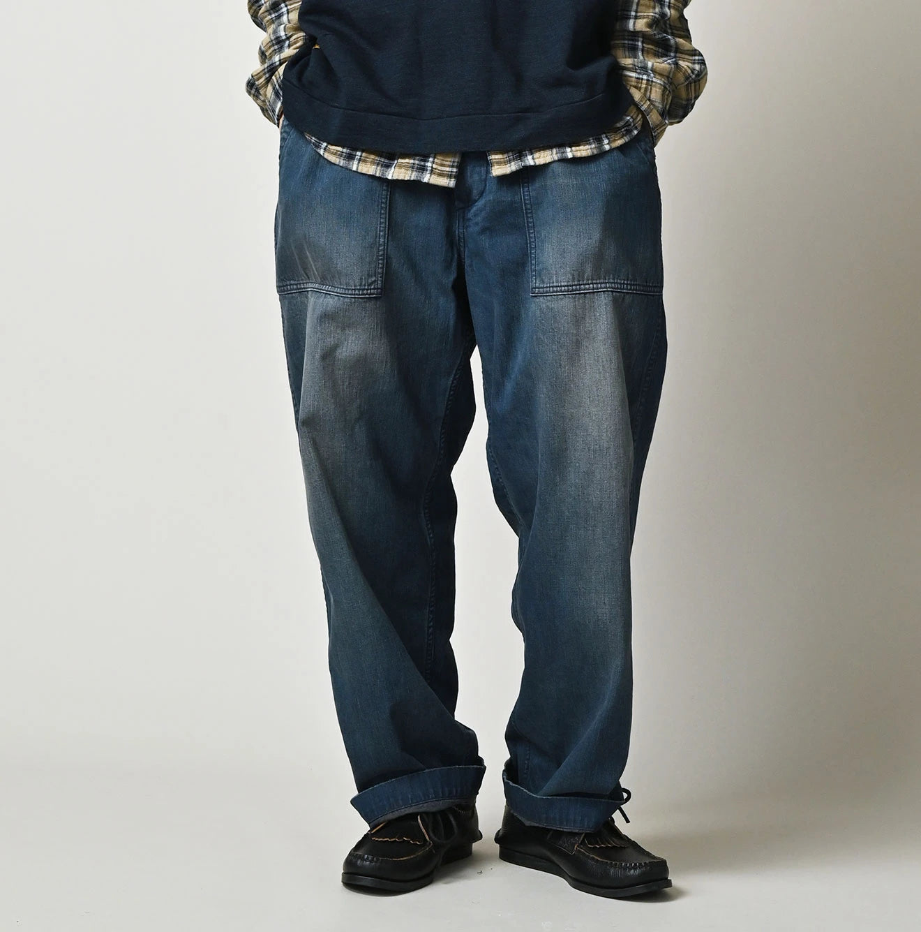 Light Mon Brown Denim 908 Baker Pants Distressed