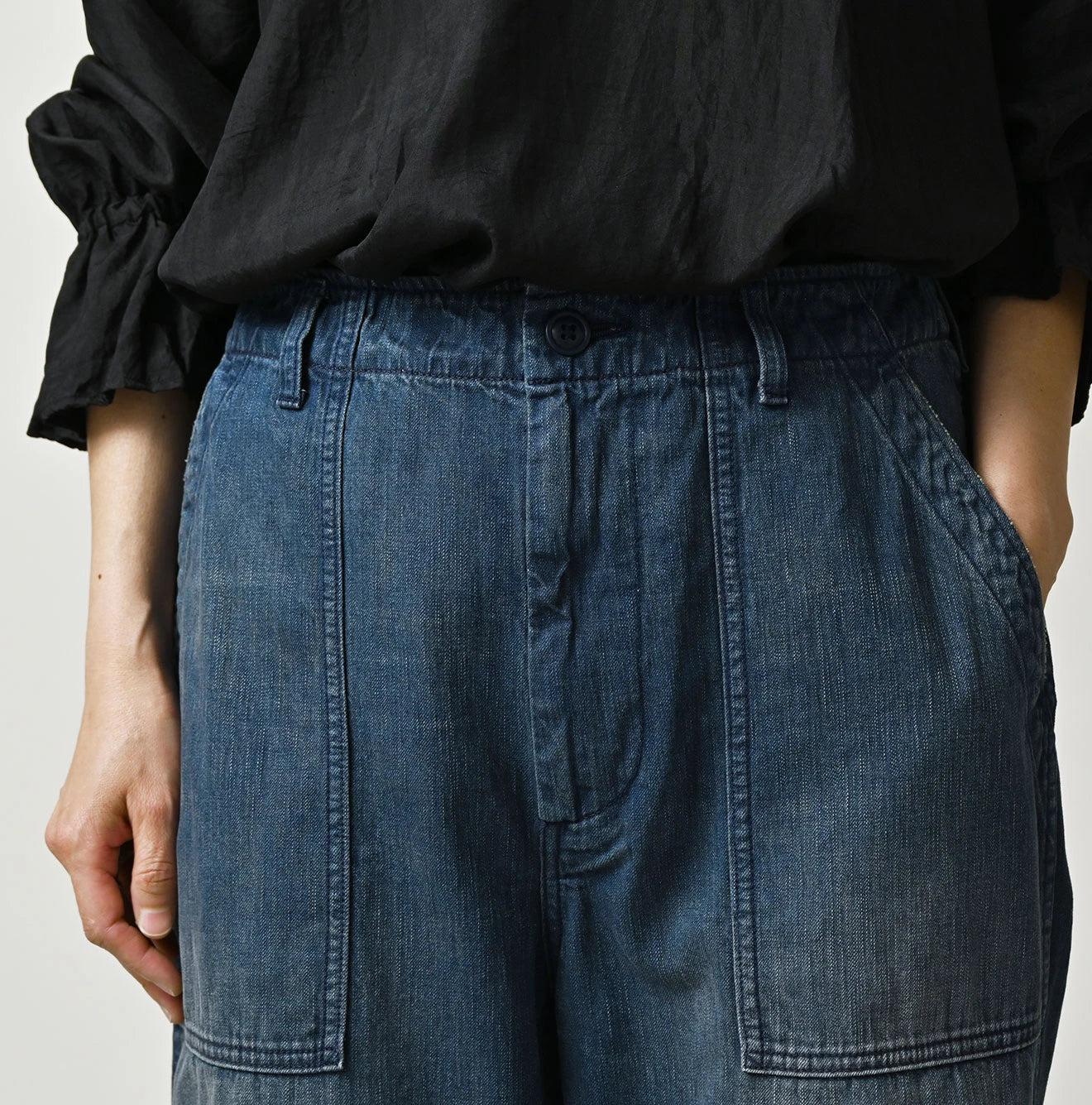 Light Mon Brown Denim 908 Baker Pants Distressed