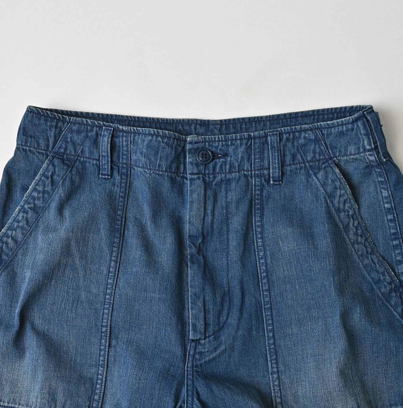 Light Mon Brown Denim 908 Baker Pants Distressed