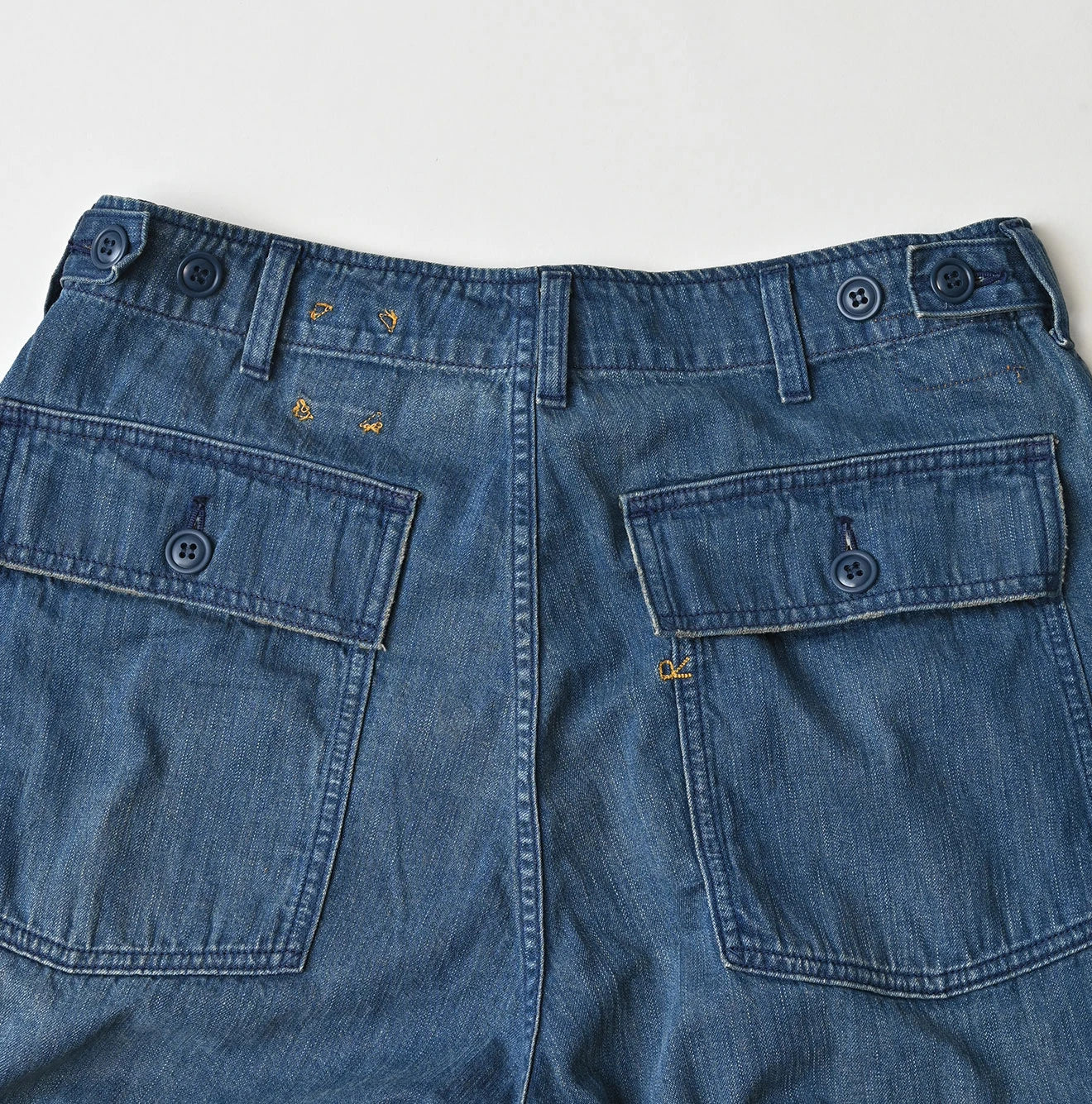 Light Mon Brown Denim 908 Baker Pants Distressed