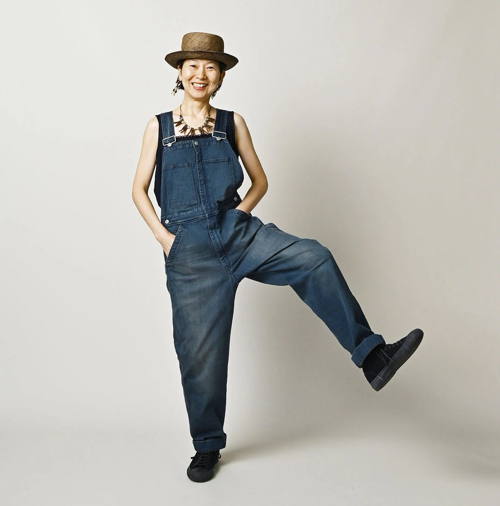 Light Mon Brown Stretch Denim Charlotte Overall Distressed