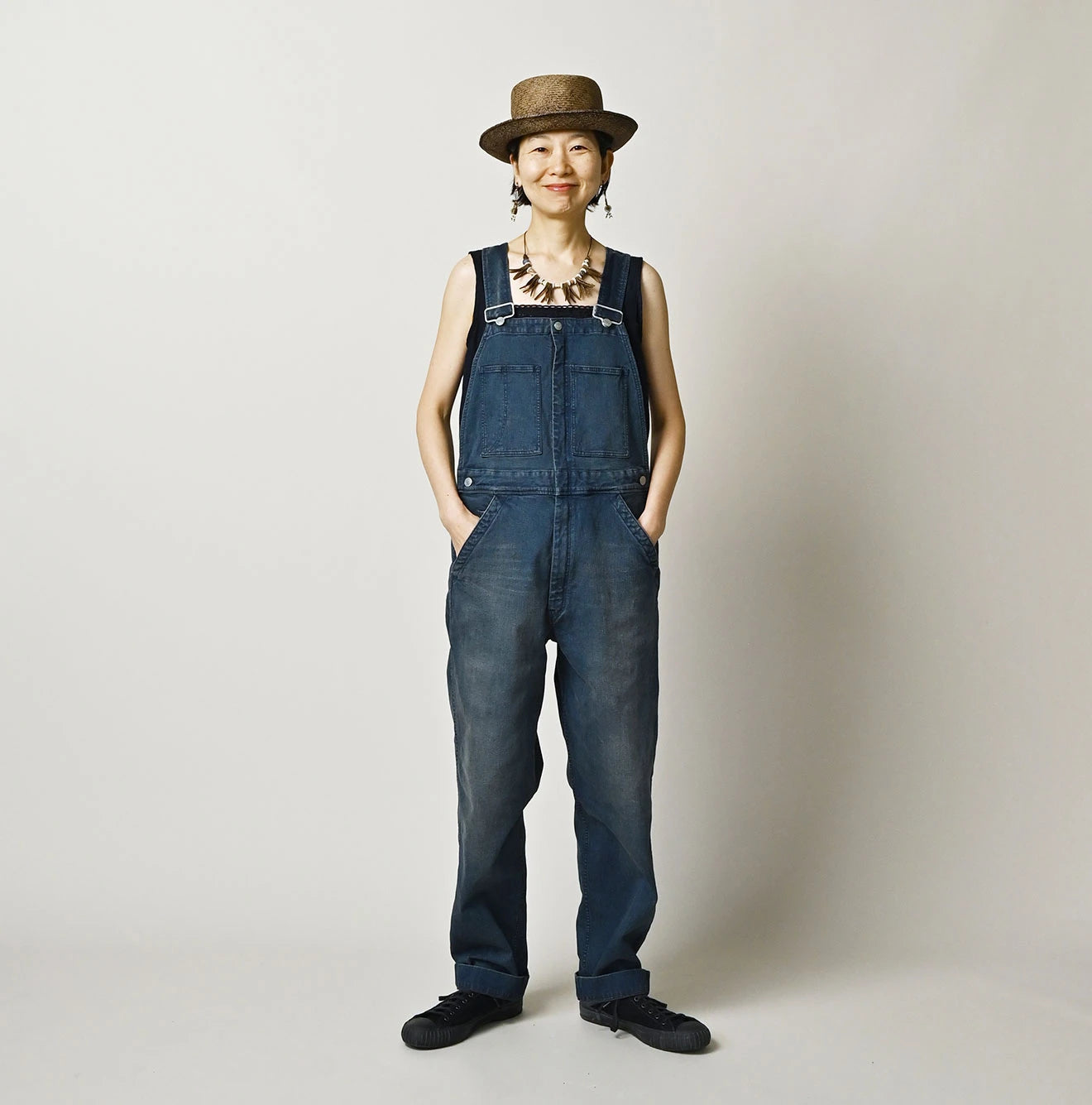 Light Mon Brown Stretch Denim Charlotte Overall Distressed