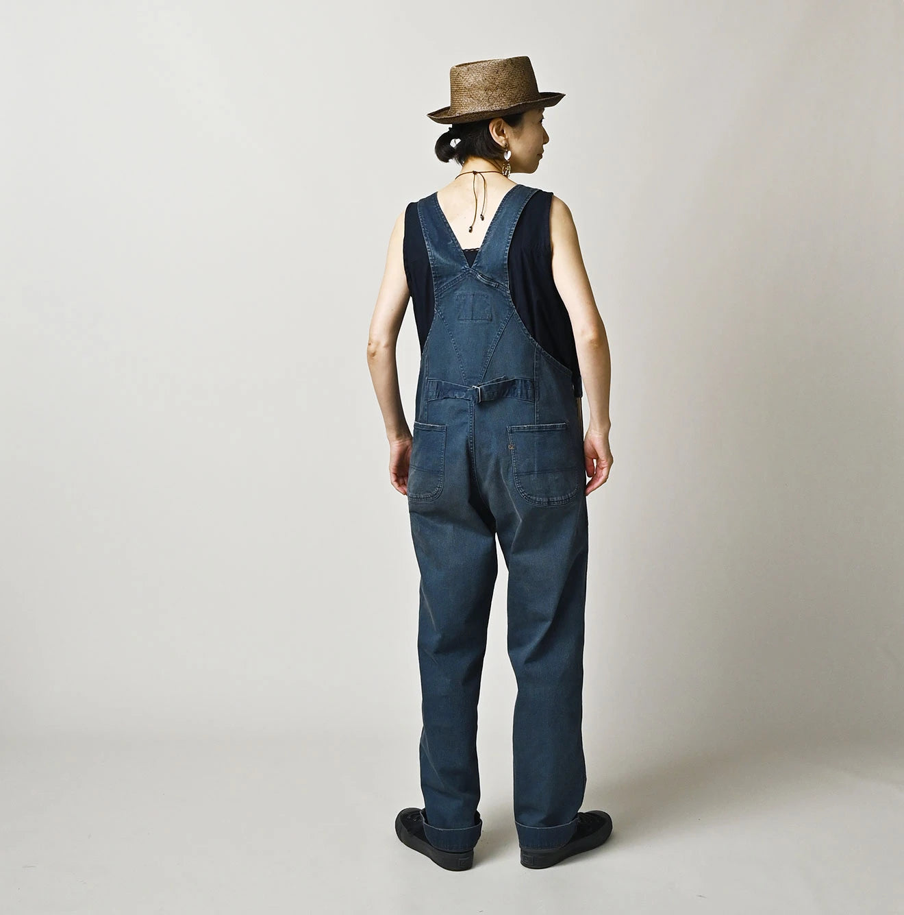 Light Mon Brown Stretch Denim Charlotte Overall Distressed