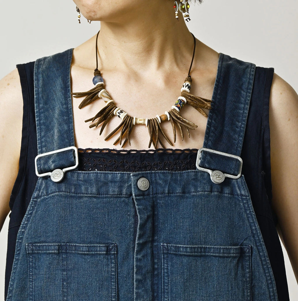 Light Mon Brown Stretch Denim Charlotte Overall Distressed