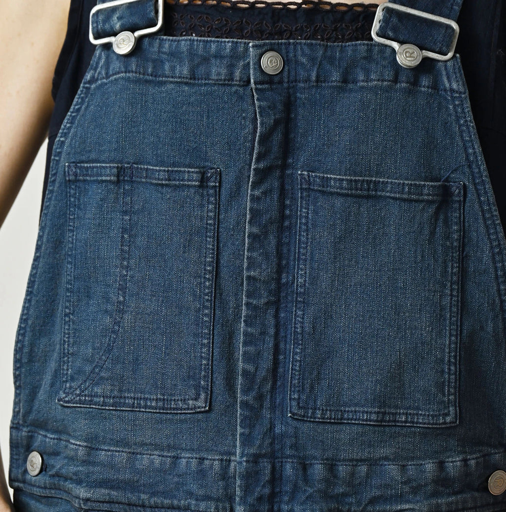 Light Mon Brown Stretch Denim Charlotte Overall Distressed