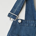 Light Mon Brown Stretch Denim Charlotte Overall Distressed