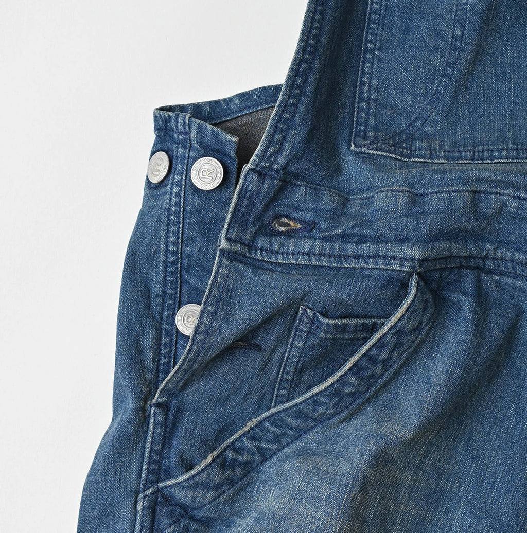 Light Mon Brown Stretch Denim Charlotte Overall Distressed