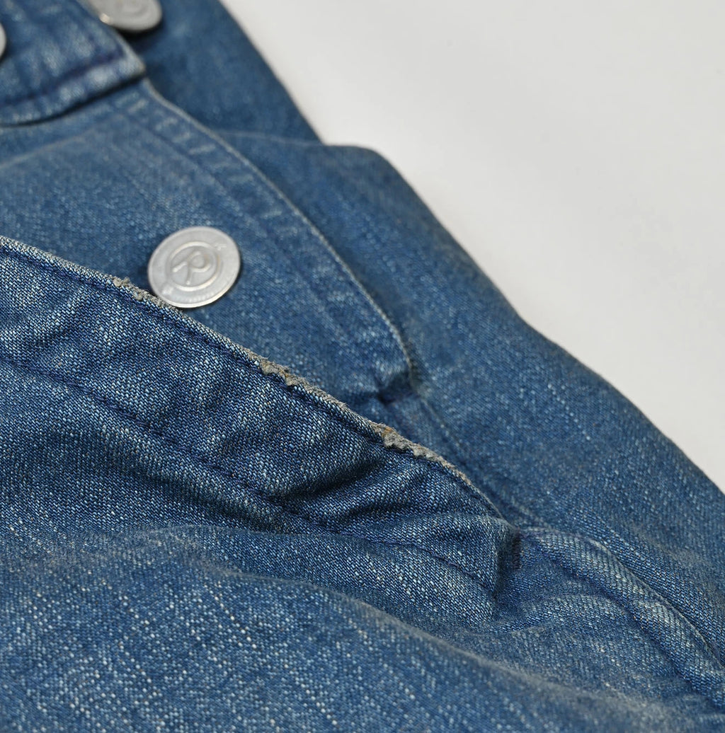 Light Mon Brown Stretch Denim Charlotte Overall Distressed