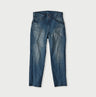 Light Mon-Brown Stretch Denim Sabrina 5 Distressed