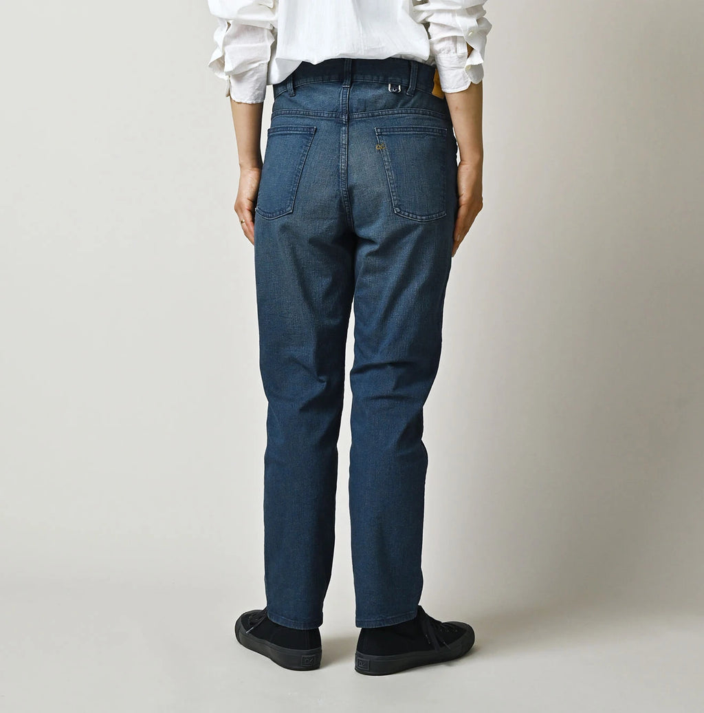 Light Mon-Brown Stretch Denim Sabrina 5 Distressed
