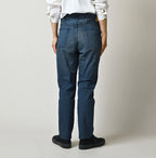 Light Mon-Brown Stretch Denim Sabrina 5 Distressed