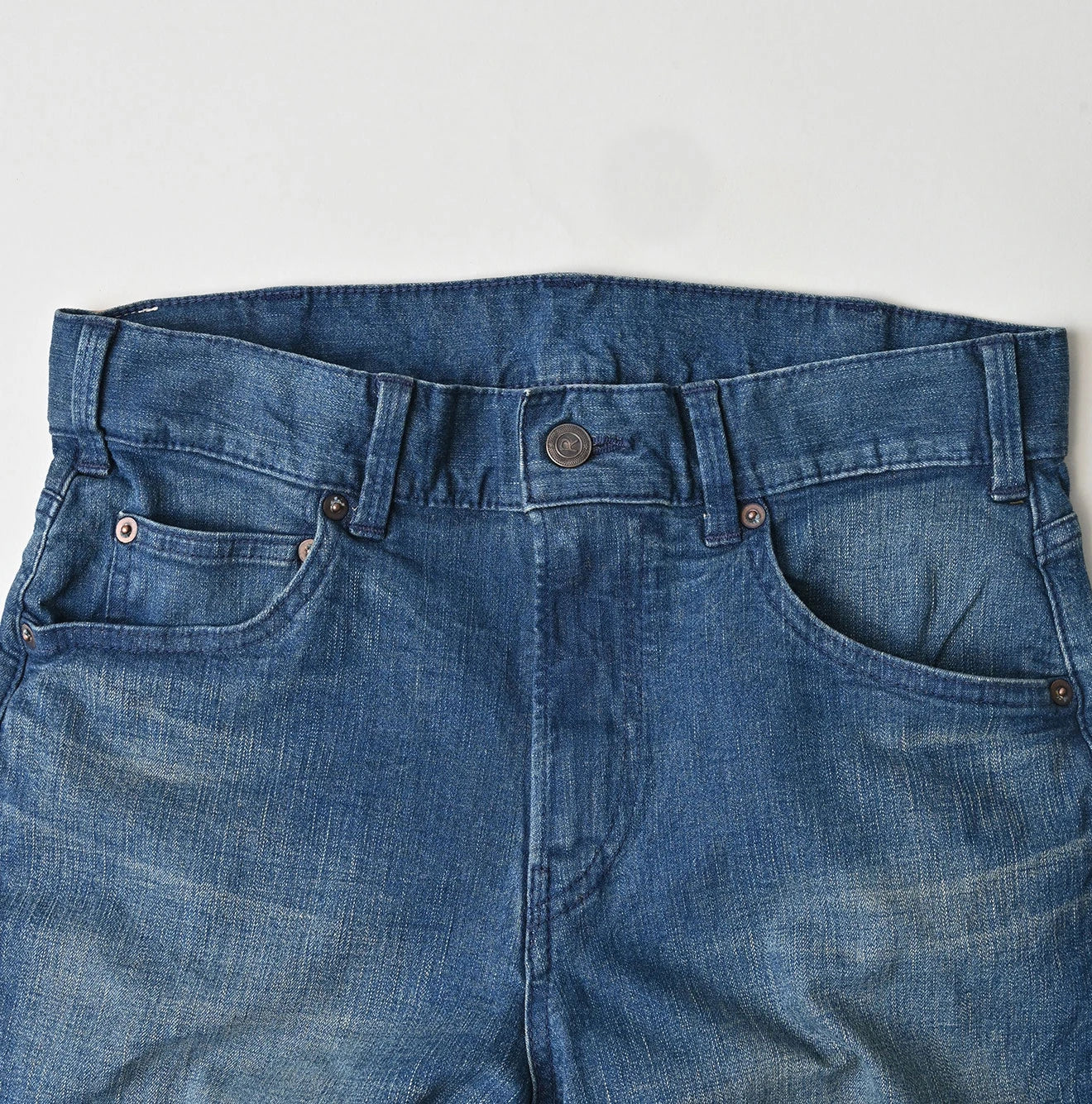 Light Mon-Brown Stretch Denim Sabrina 5 Distressed