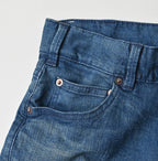 Light Mon-Brown Stretch Denim Sabrina 5 Distressed