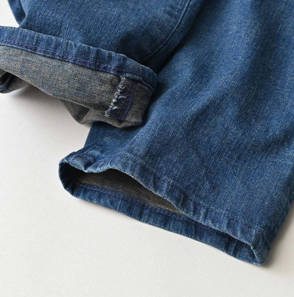 Light Mon-Brown Stretch Denim Sabrina 5 Distressed