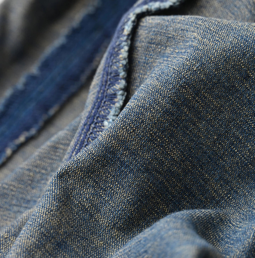 Light Mon-Brown Stretch Denim Sabrina 5 Distressed
