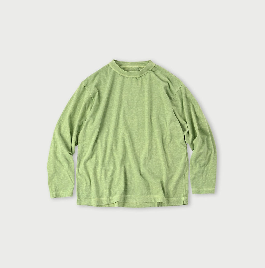 Plant Dyed Tenjiku 908 Ocean T-shirt Celery