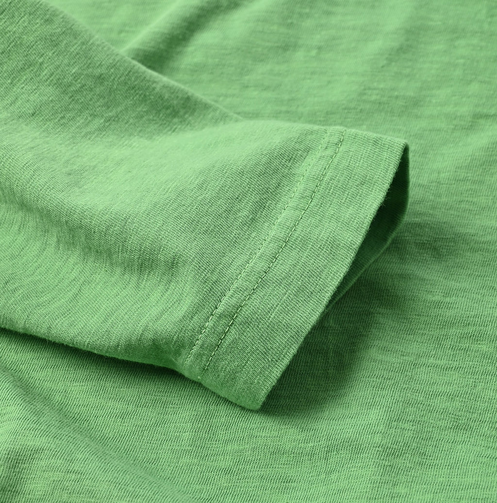 Plant Dyed Tenjiku 908 Ocean T-shirt Detail