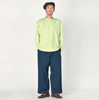 Plant Dyed Tenjiku 908 Ocean T-shirt Male Model