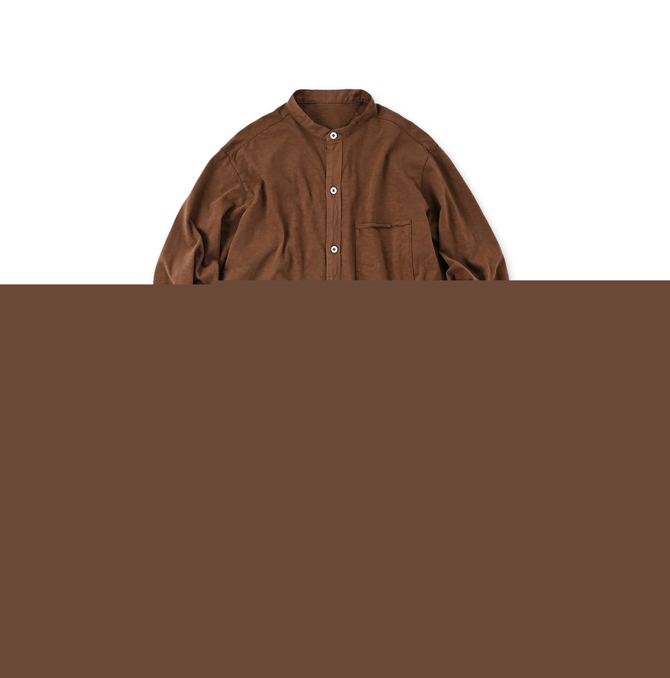Tenjiku 908 Grandpa Shirt Brown