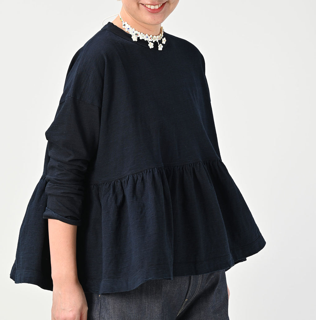 Indigo Tenjiku Frill T-shirt Nou Detail
