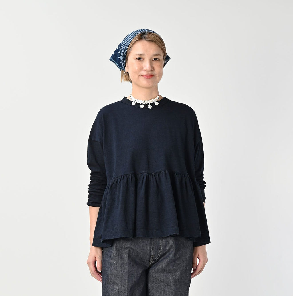Indigo Tenjiku Frill T-shirt Nou Female Model