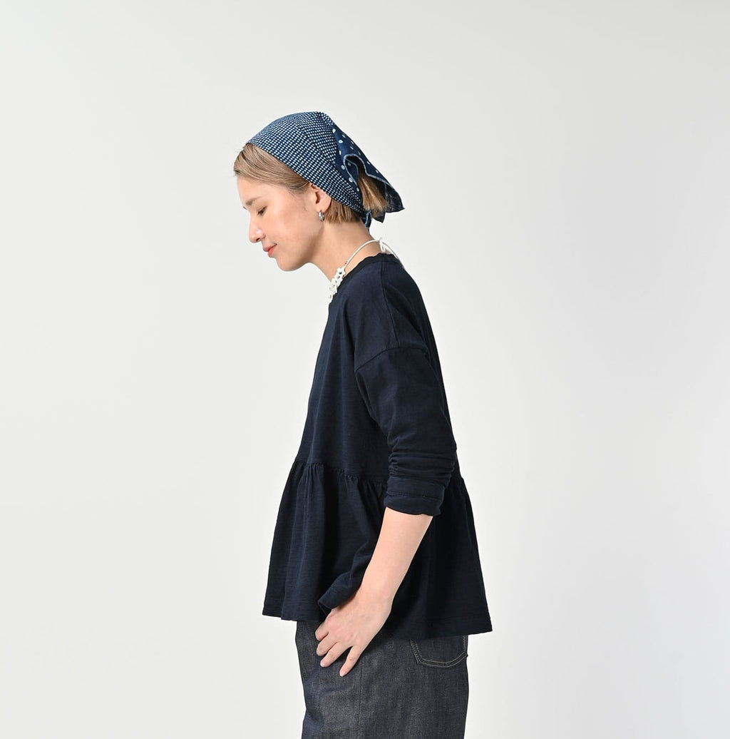 Indigo Tenjiku Frill T-shirt Nou Female Model