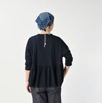Indigo Tenjiku Frill T-shirt Nou Female Model