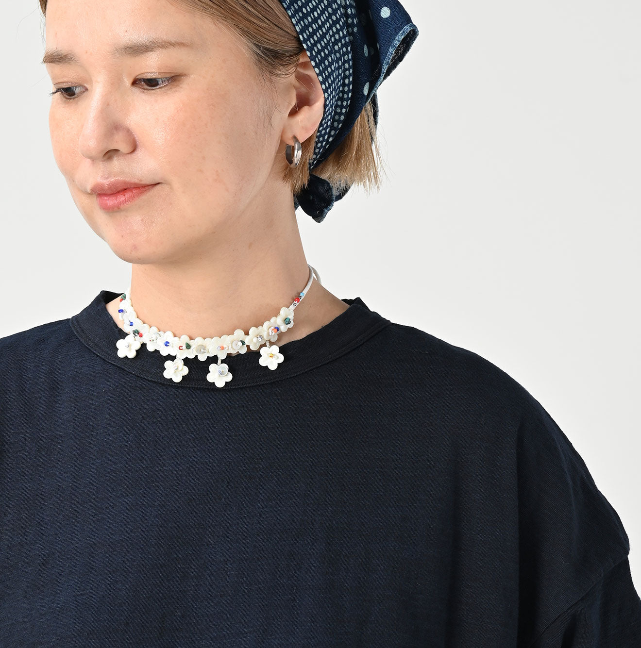 Indigo Tenjiku Frill T-shirt Nou Detail
