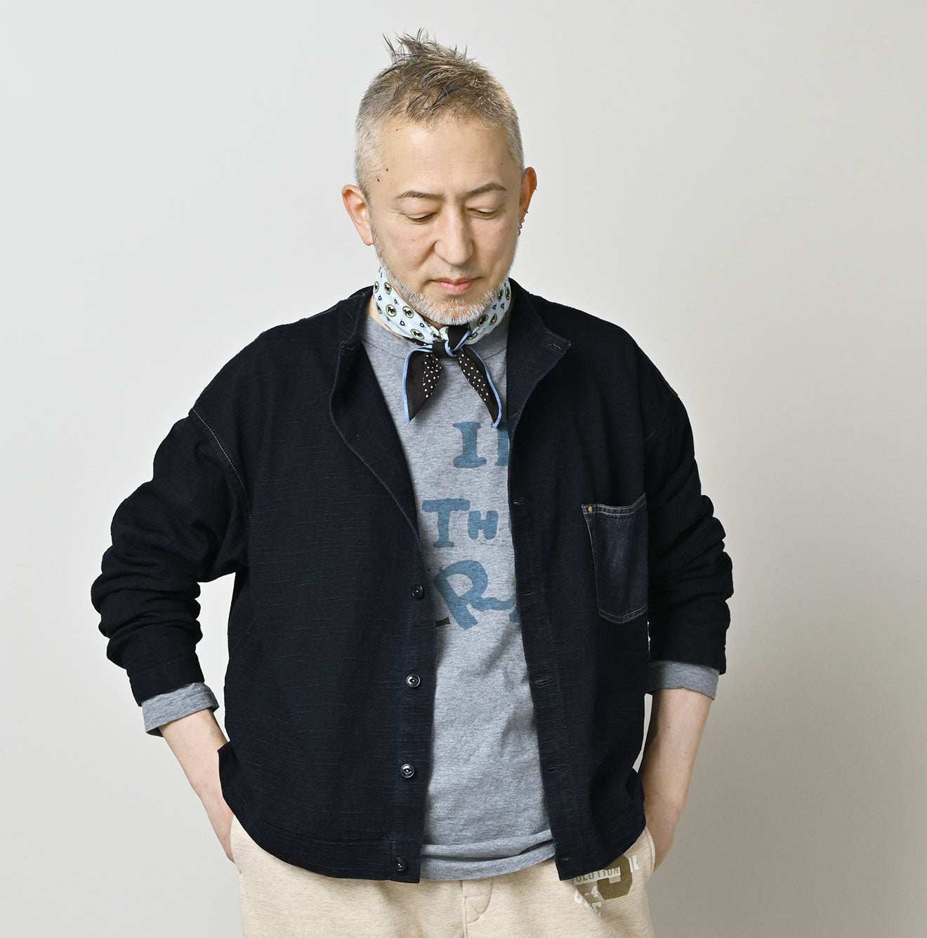 Indigo Dekoboko Tenjiku 908 Cardigan