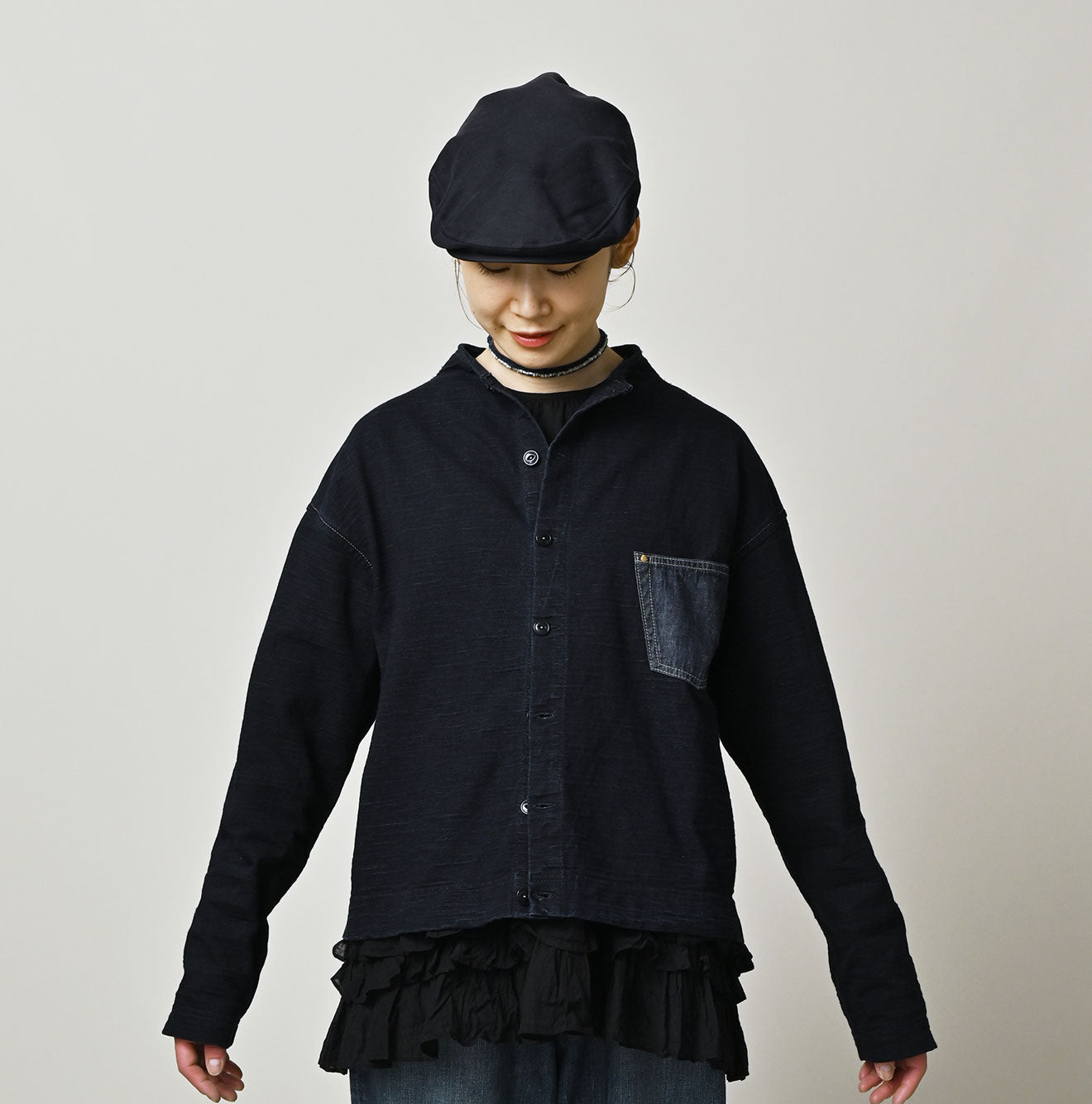 Indigo Dekoboko Tenjiku 908 Cardigan