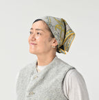 Gauze Paisley Sarasa Bandana Female Model