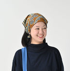 Gauze Paisley Sarasa Bandana Female Model