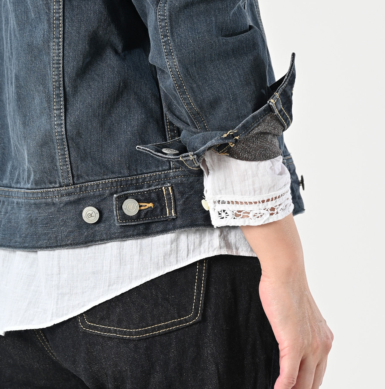 Tweed Denim 908 Hikohime Jacket Zyu Detail
