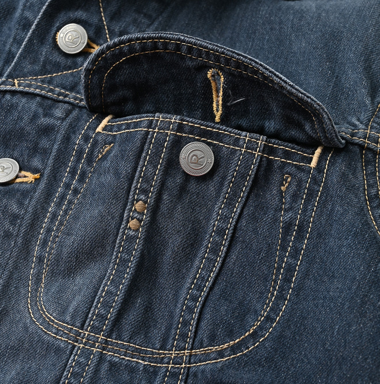 Tweed Denim 908 Hikohime Jacket Zyu Detail