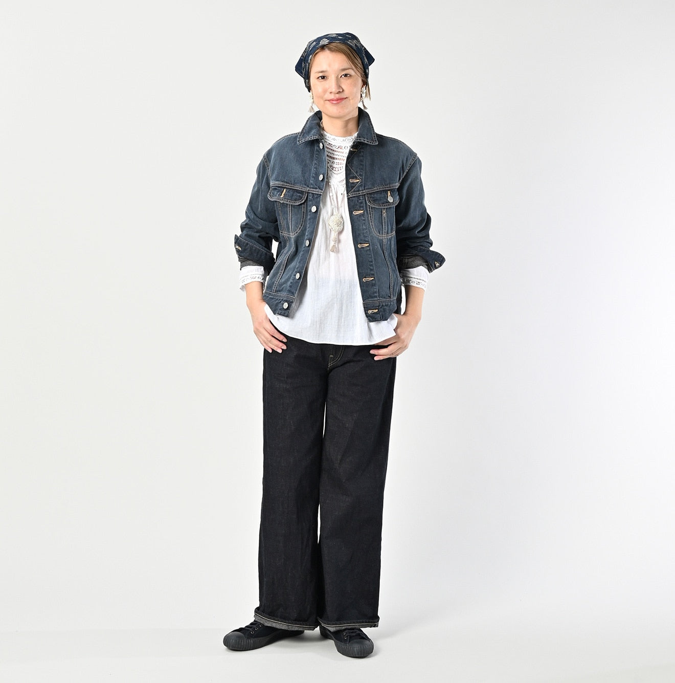 Tweed Denim 908 Hikohime Jacket Zyu Female Model