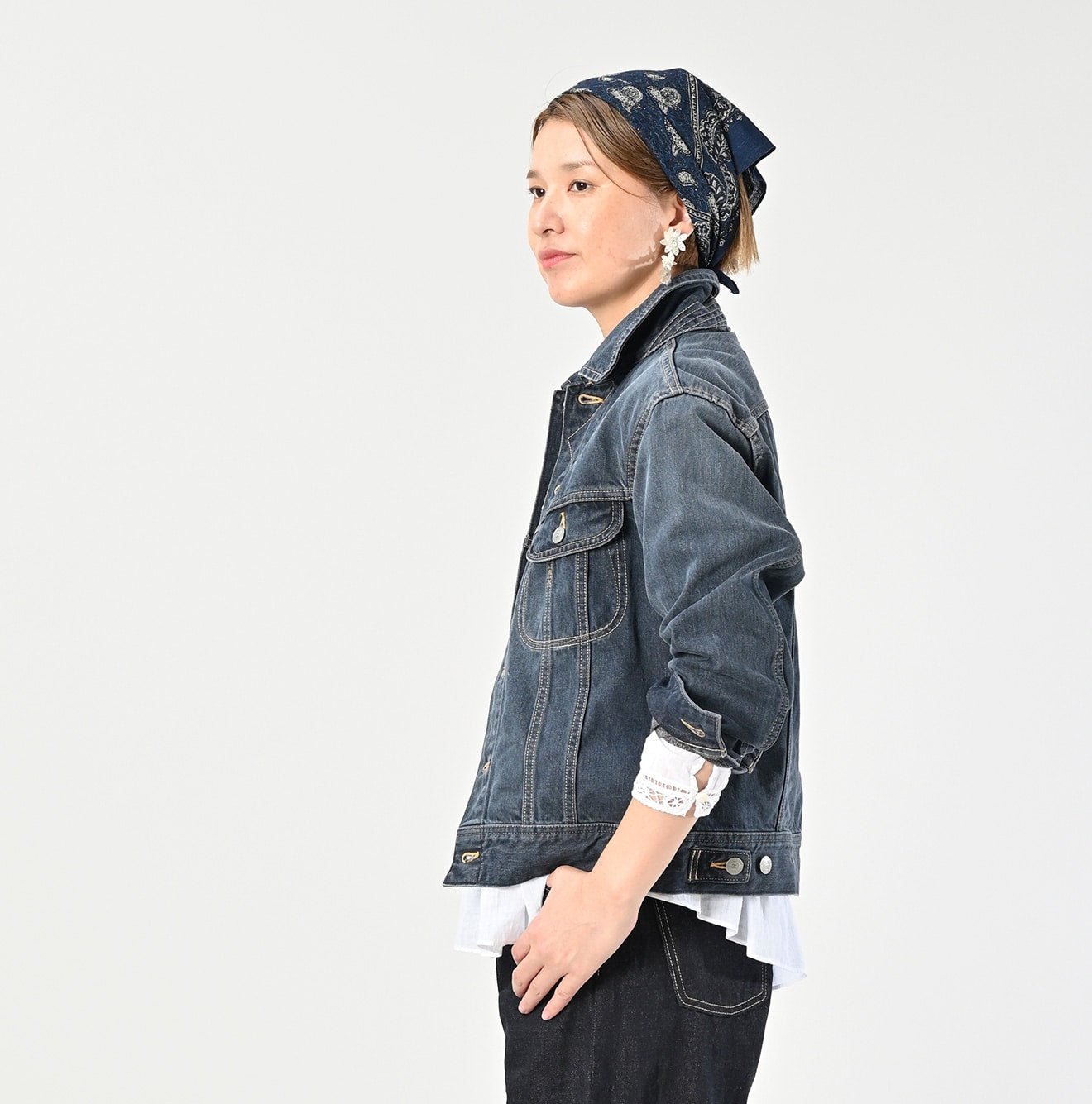 Tweed Denim 908 Hikohime Jacket Zyu Female Model