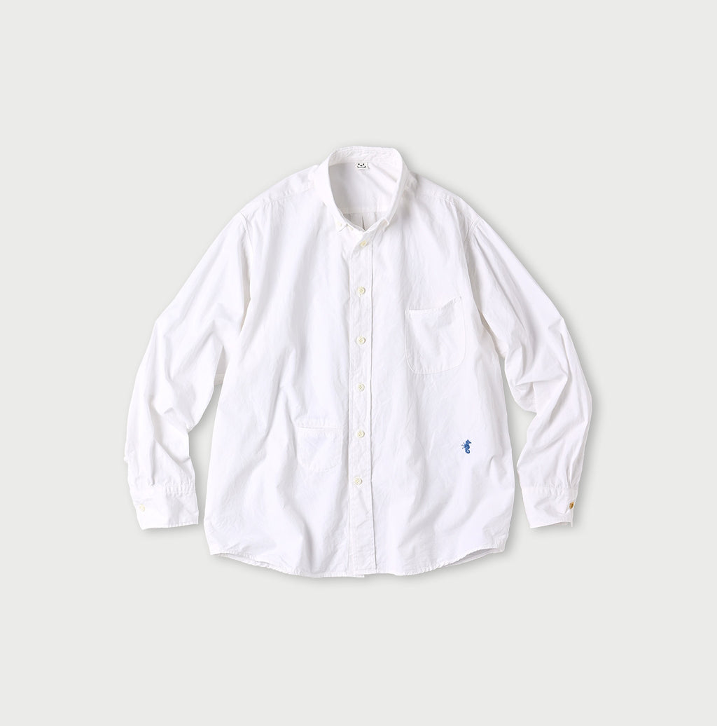 No.180 Miko 908 Ocean Button Down Shirt White