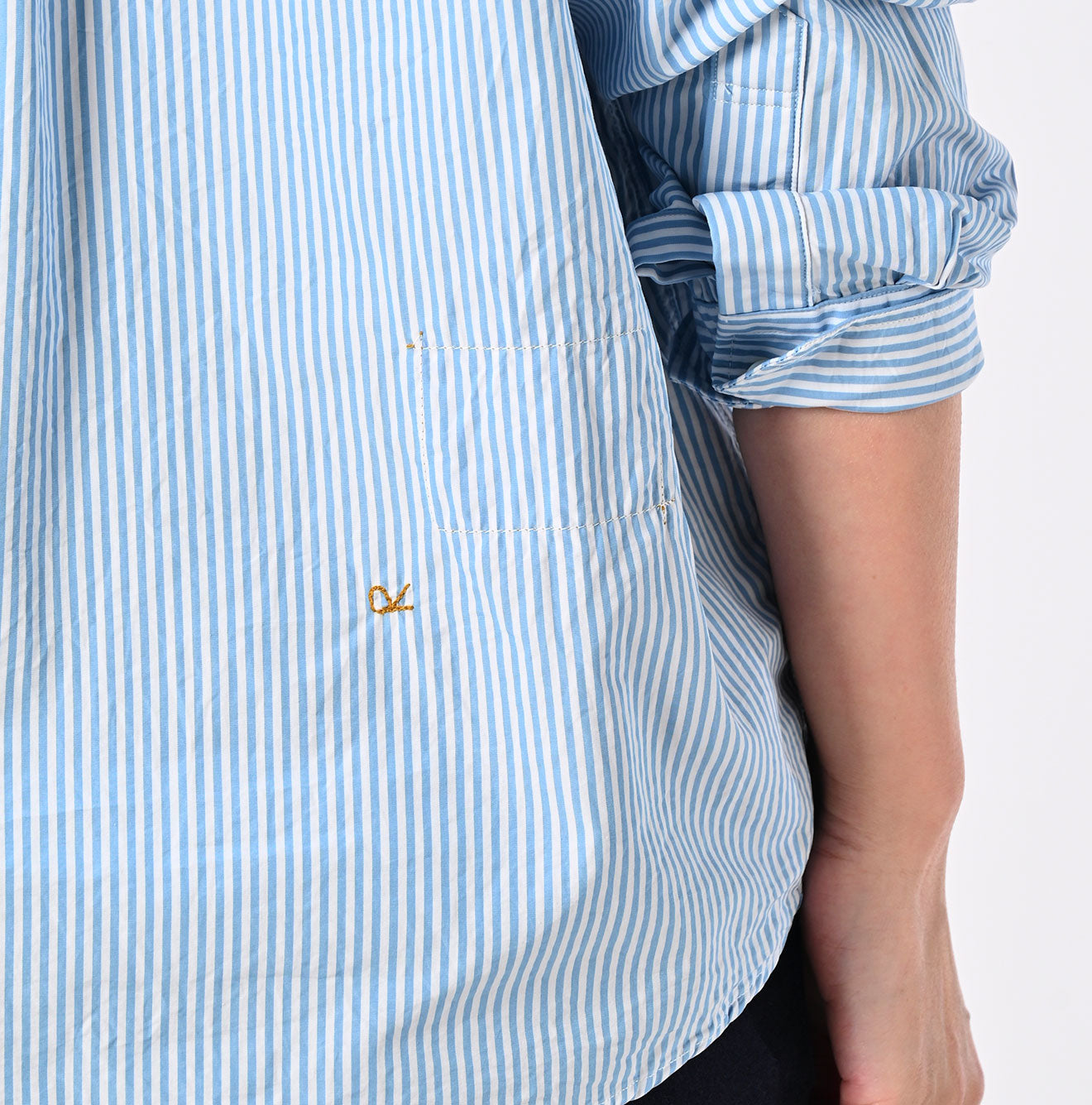 No.180 Miko 908 Ocean Button Down Shirt Detail