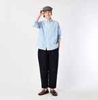 No.180 Miko 908 Ocean Button Down Shirt Female Model