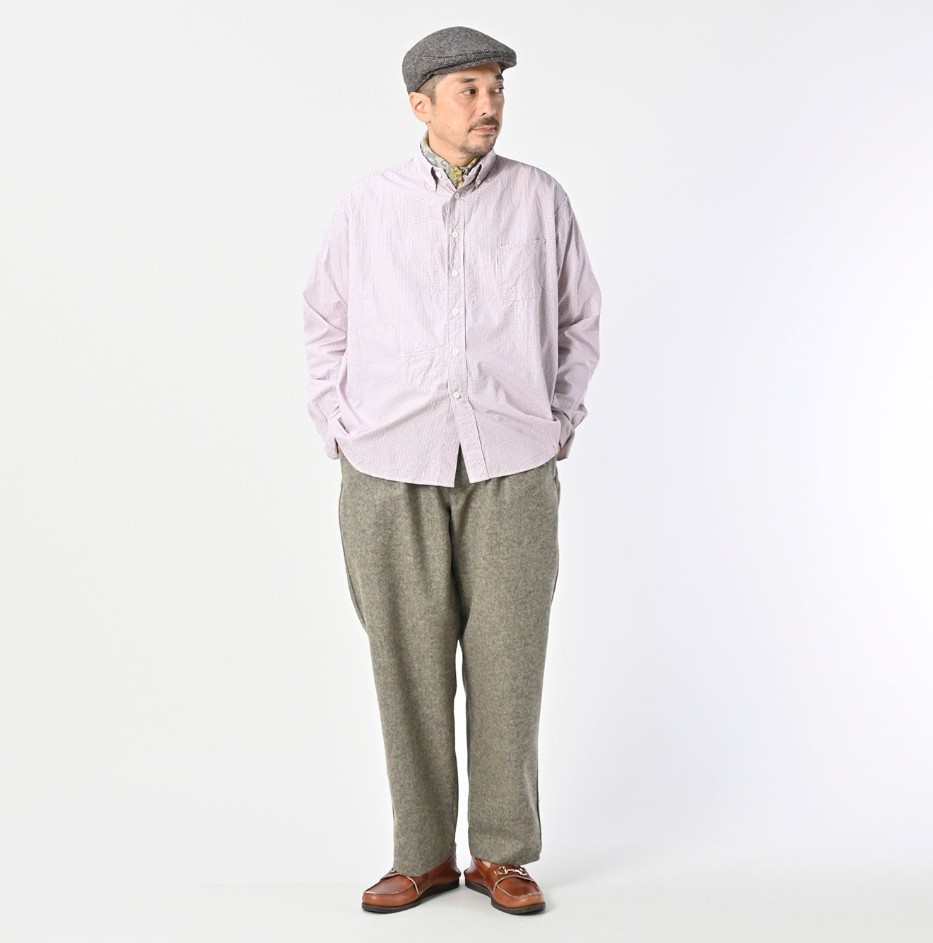 No.180 Miko 908 Ocean Button Down Shirt Male Model