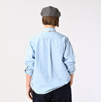 No.180 Miko 908 Ocean Button Down Shirt Female Model